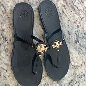 Tory Burch Black Flip Flops Size 12